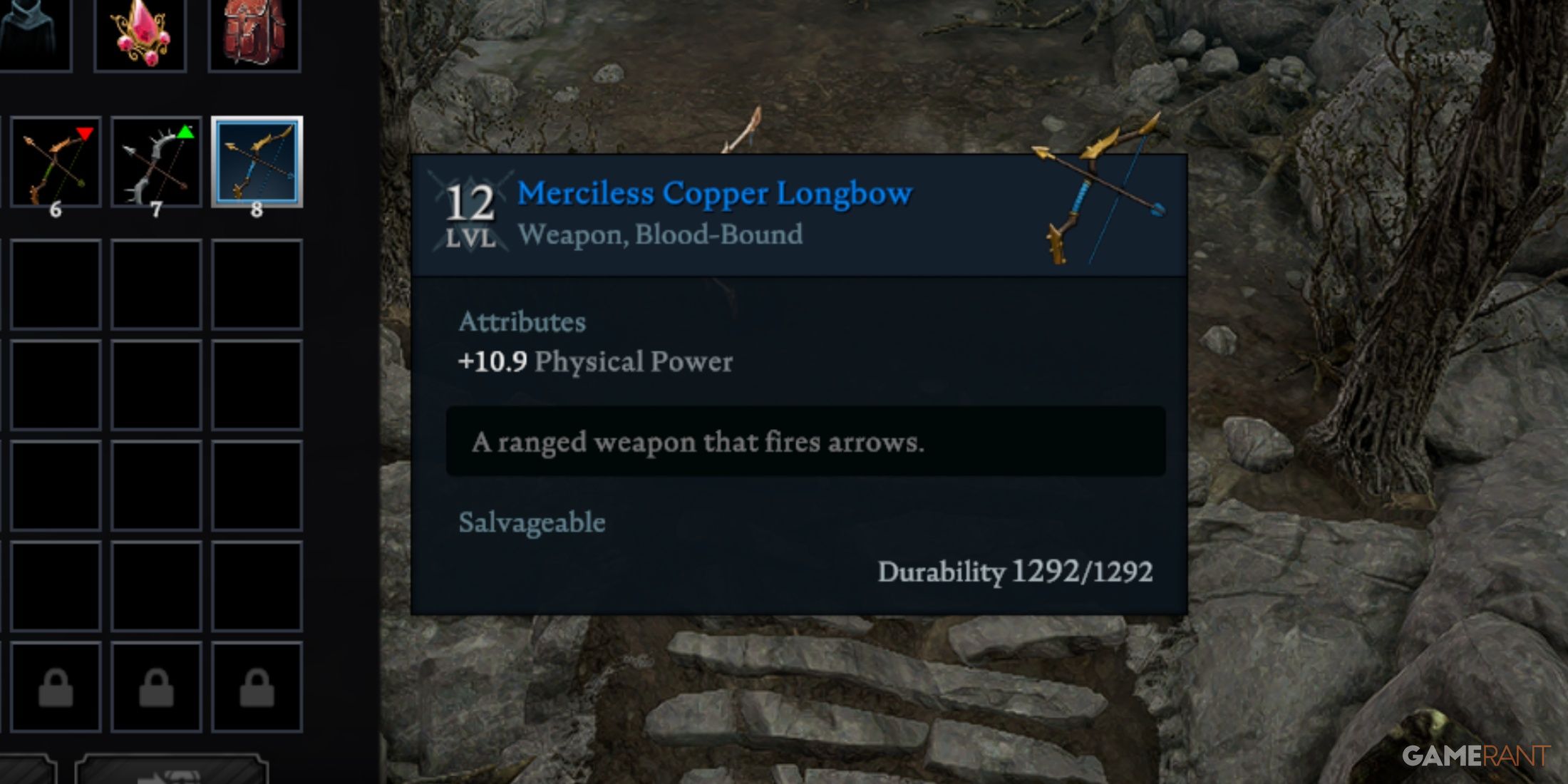 Merciless Copper Longbow In V Rising