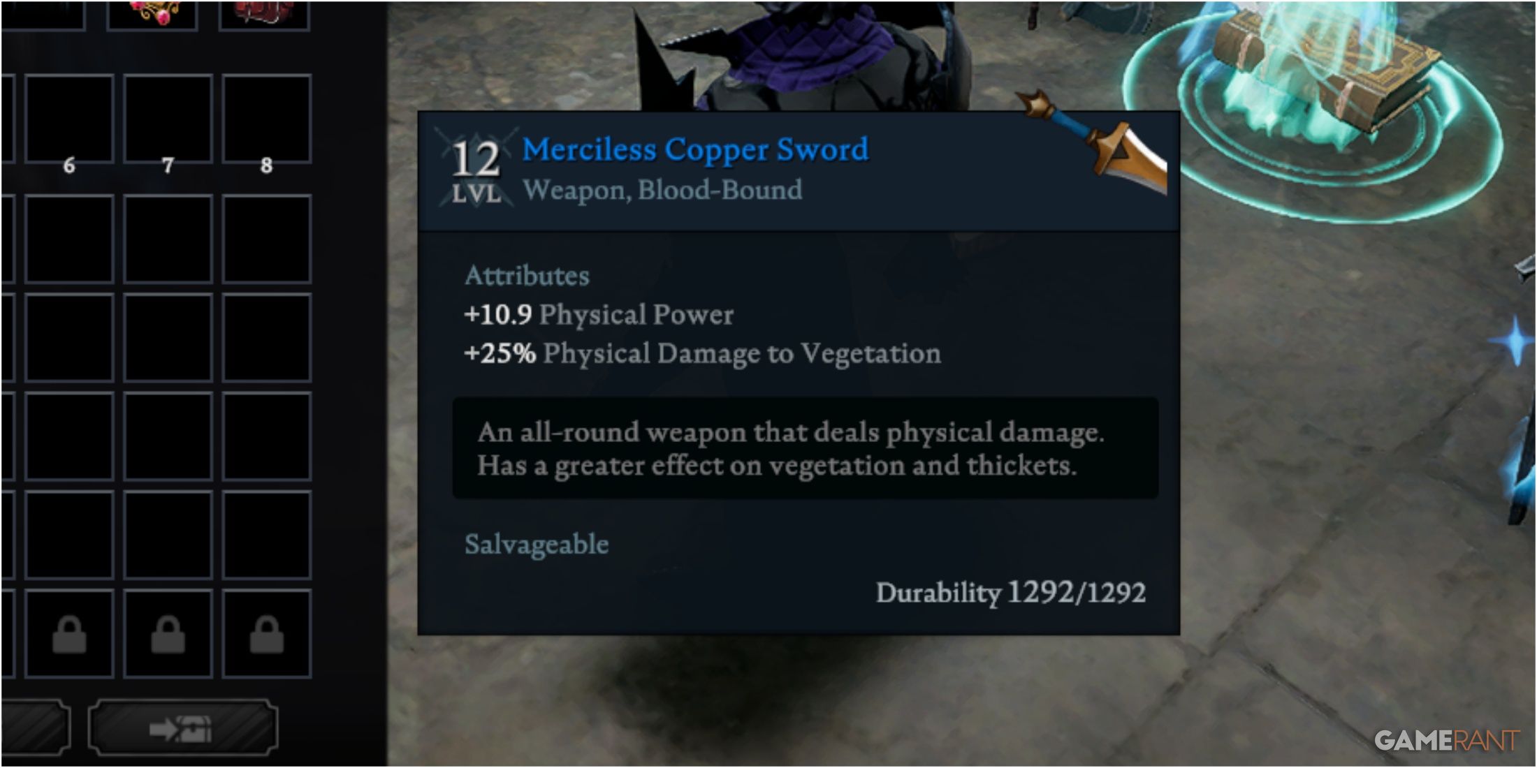 Merciless Copper Sword In V Risisng