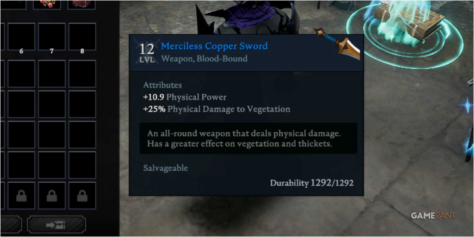 Merciless Copper Sword In V Risisng