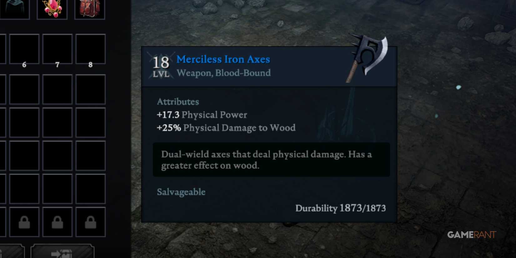 Merciless Iron Axes In V Rising