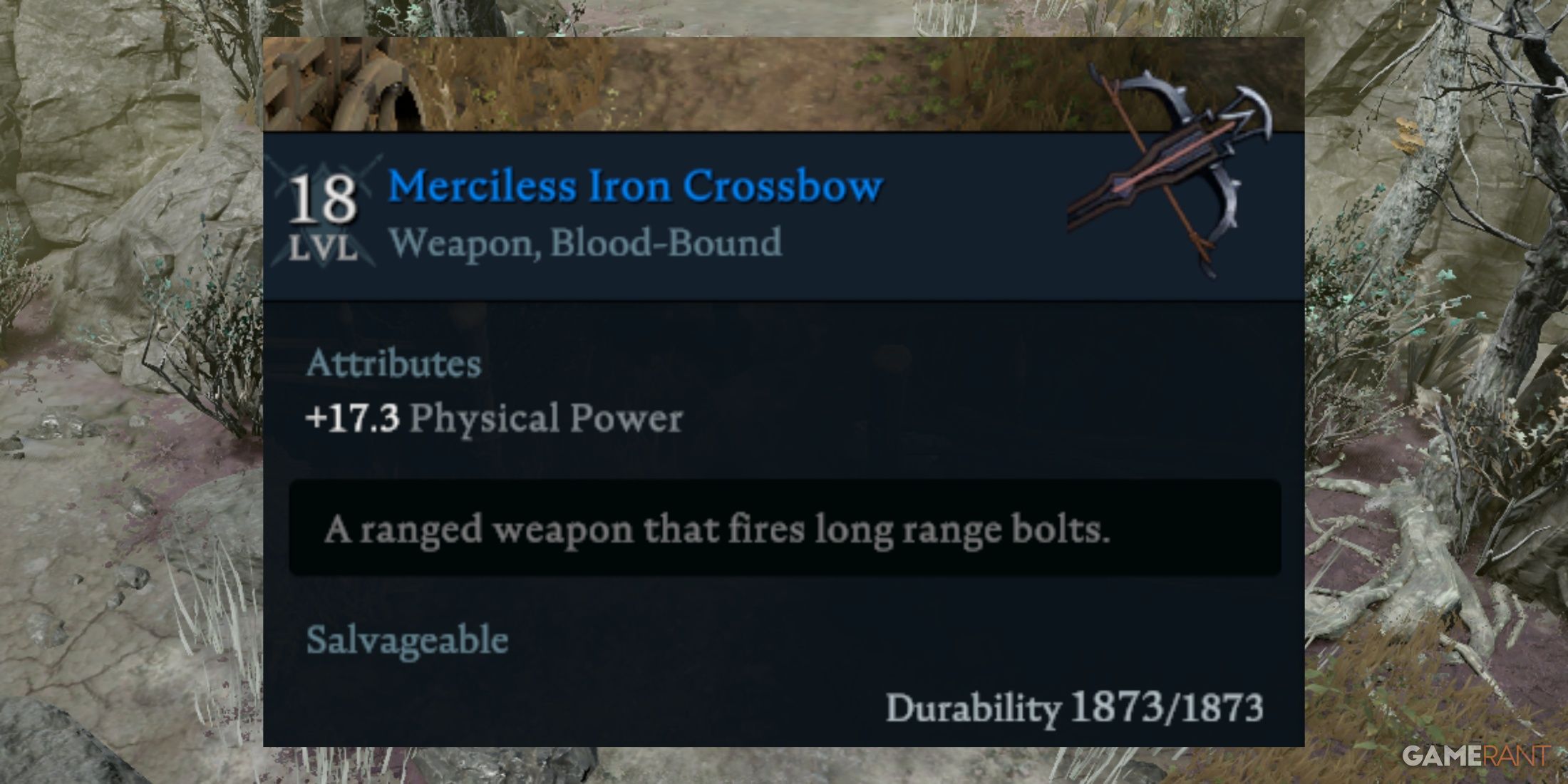 Merciless Iron Crossbow In V Rising