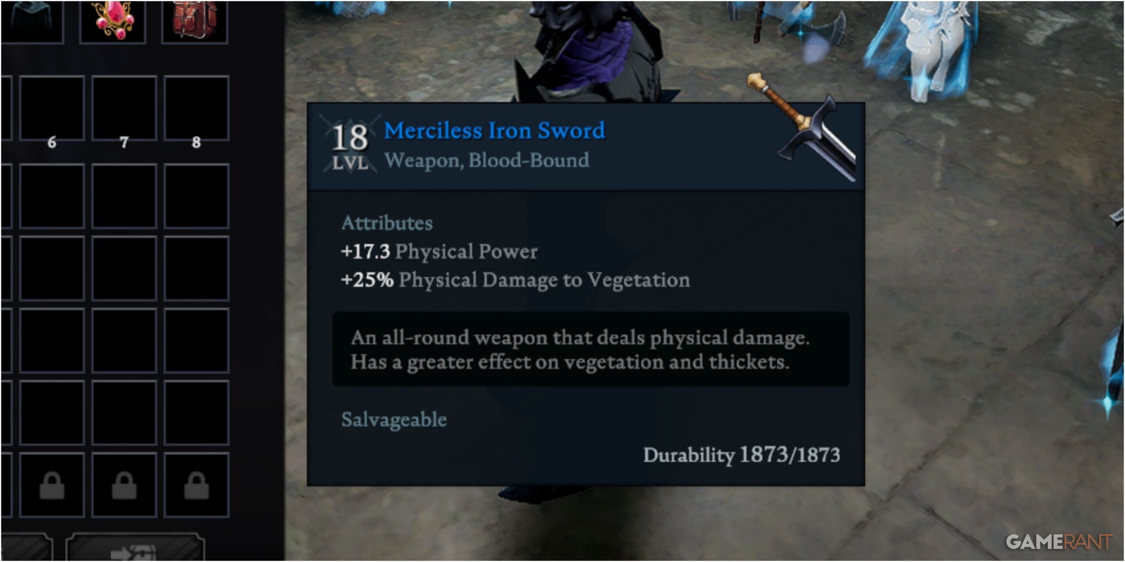 Merciless Iron Sword In V Risisng