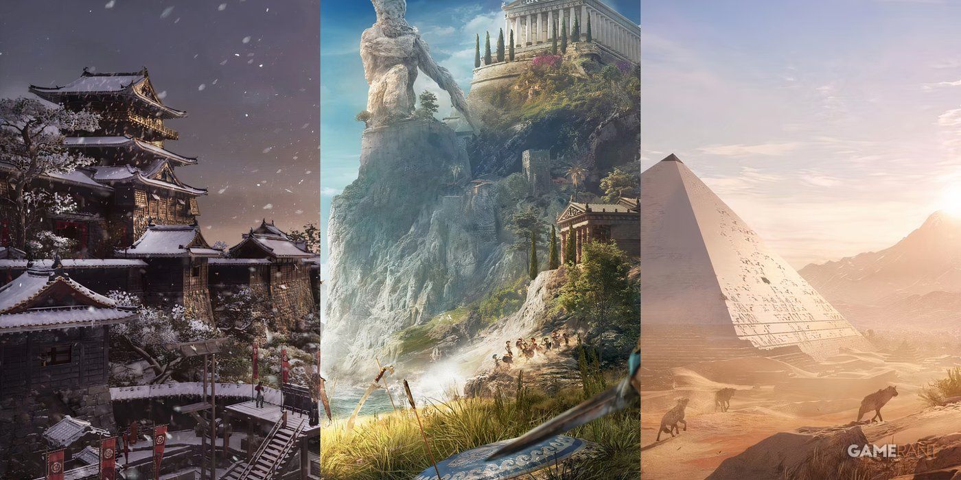 Assassin's Creed Maps Locations Japan Greece Egypt