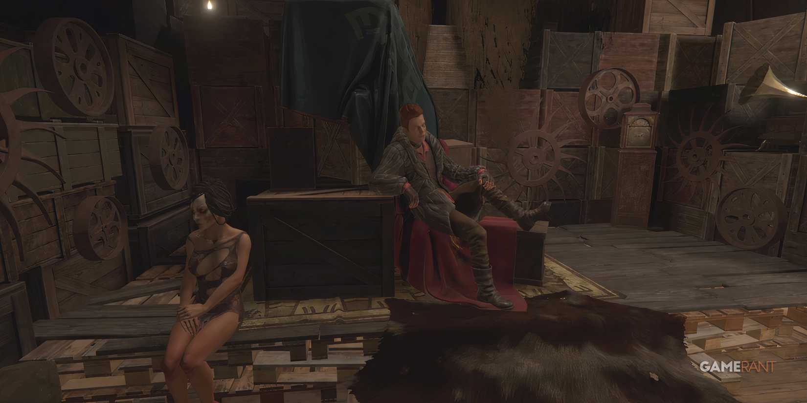 Best Video Games From Eastern European Games Developers, Ranked  a character sits arrogantly, while a woman in rags sits below