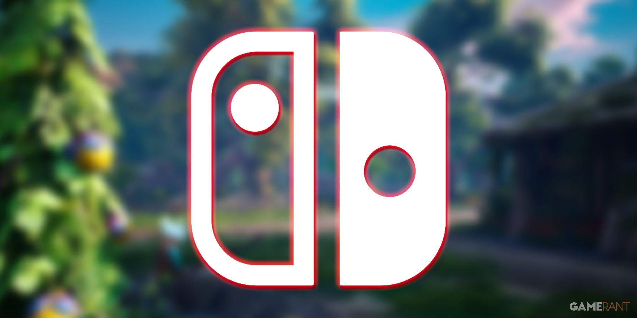 Nintendo Switch logo on blurred Biomutant screenshot