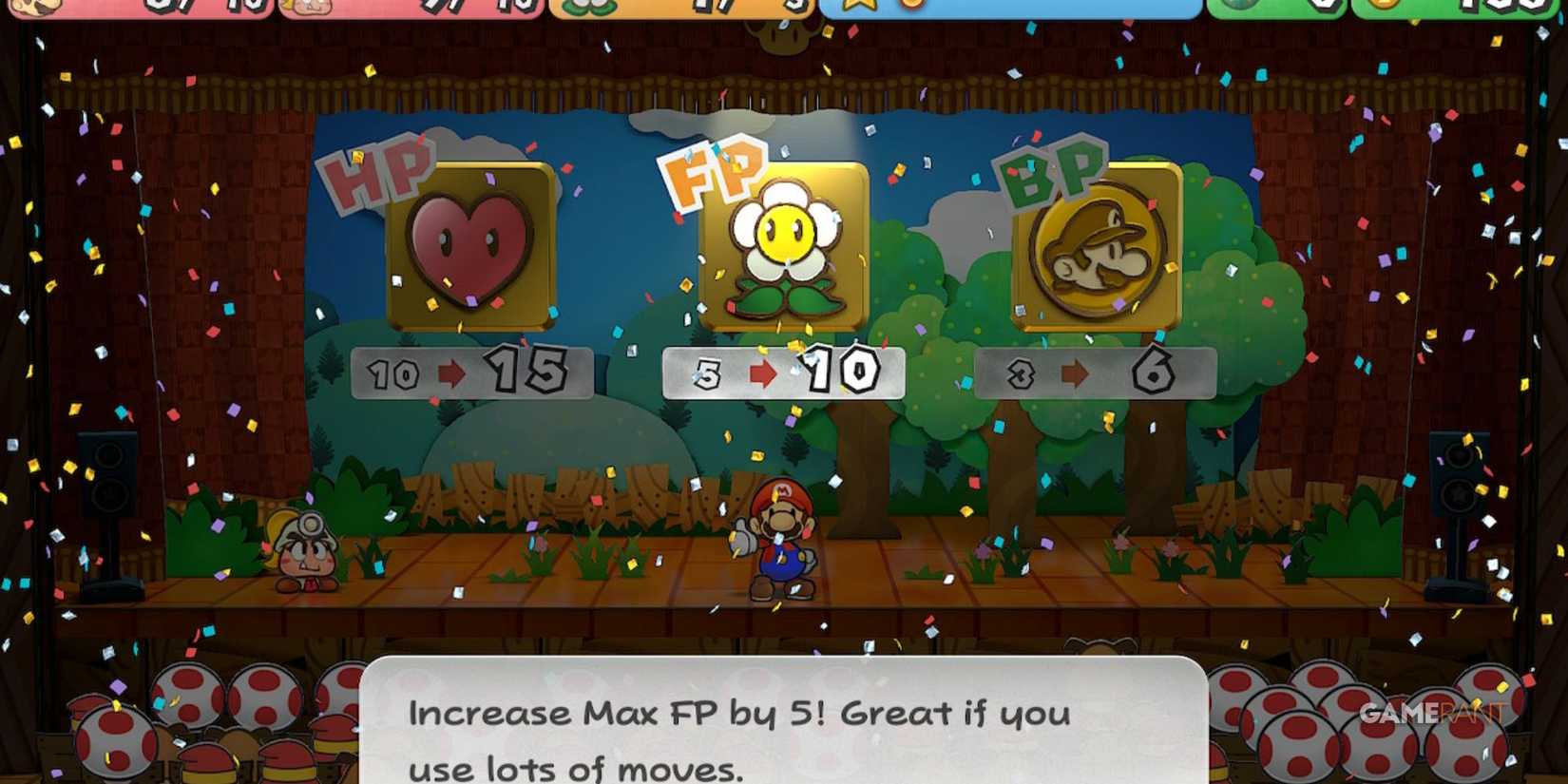paper mario the thousand year door fp increase level up