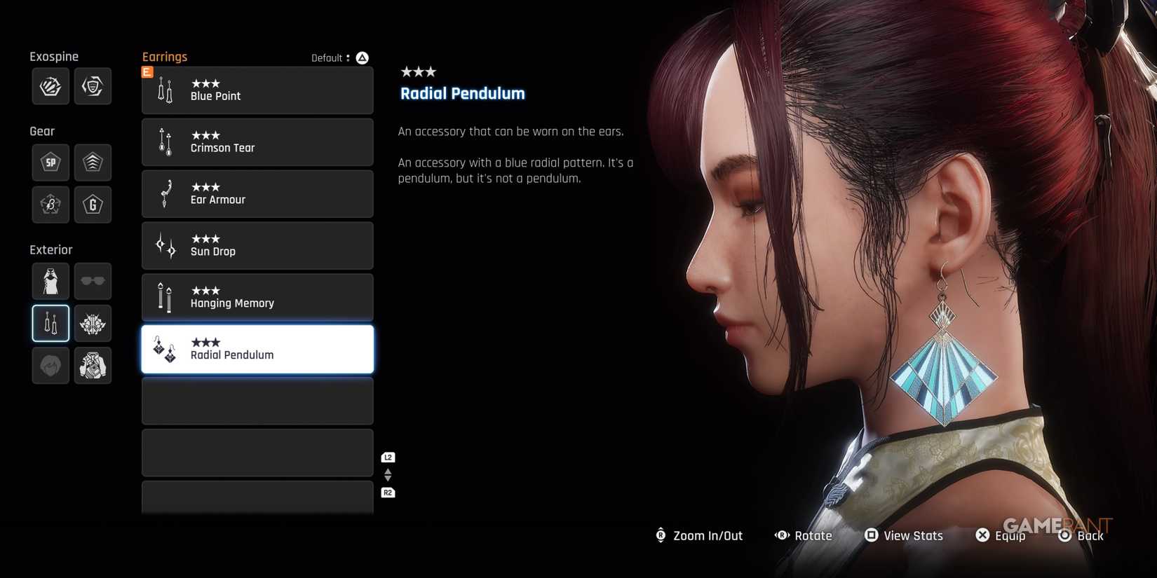 Stellar Blade: Earrings and Glasses