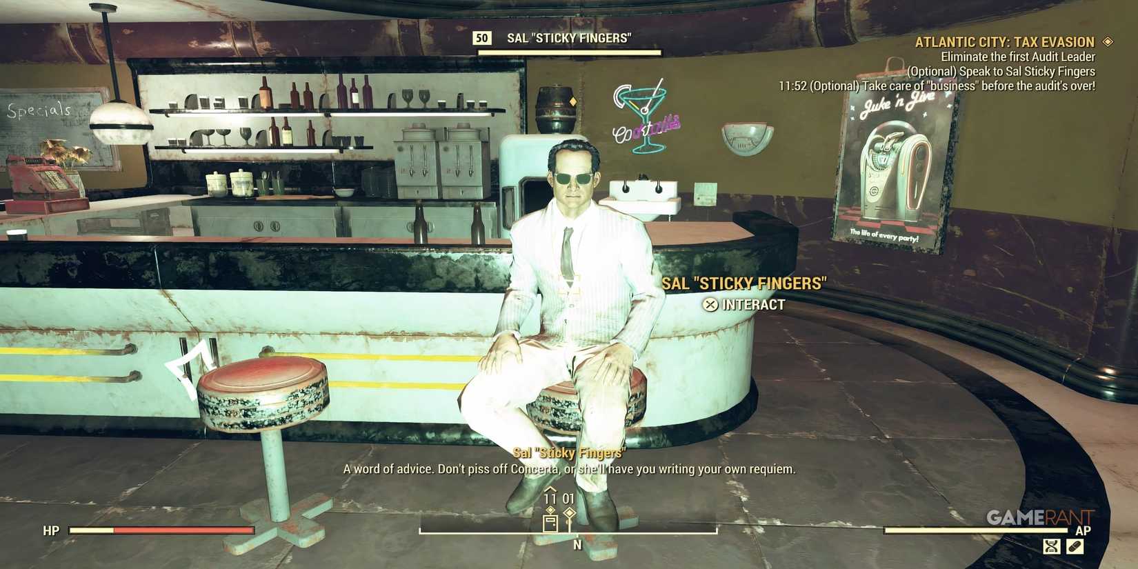 Sal Sticky Fingers in Fallout 76
