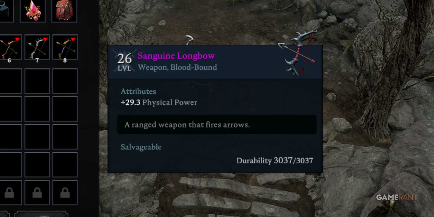 Sanguine Longbow In V Rising