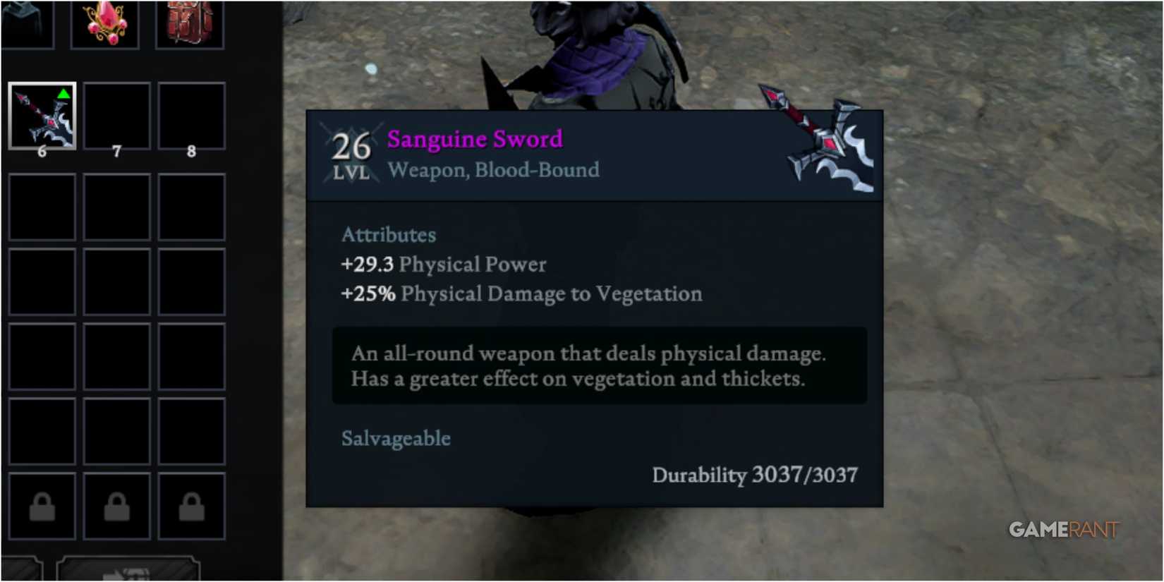 Sanguine Sword In V Risisng
