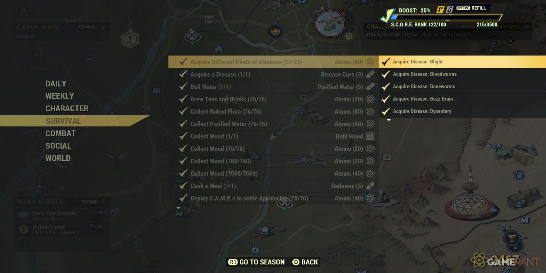 Survival Challenges in Fallout 76
