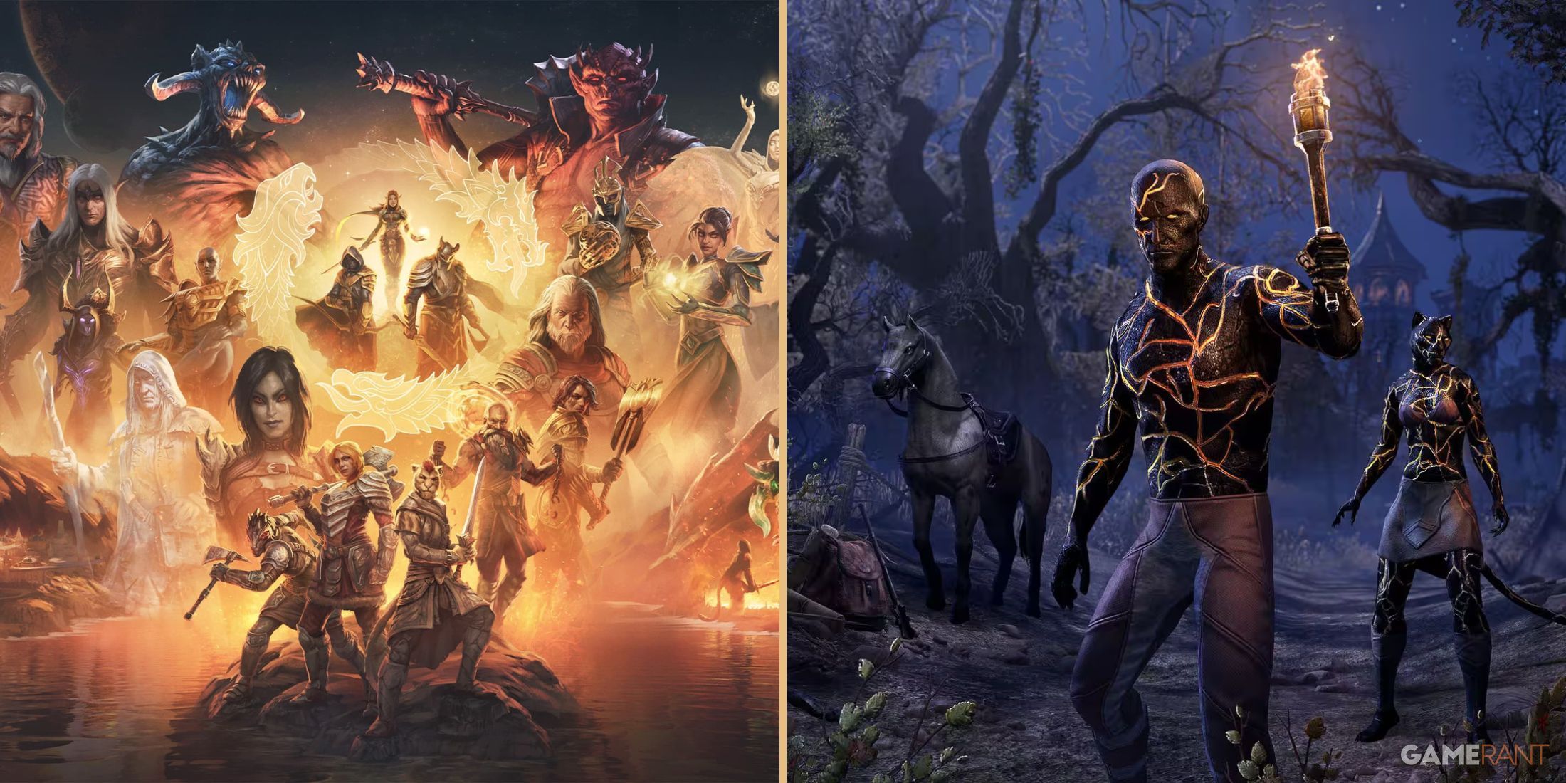 The Elder Scrolls Online official anniversary illustration and Fractured Glory skin 