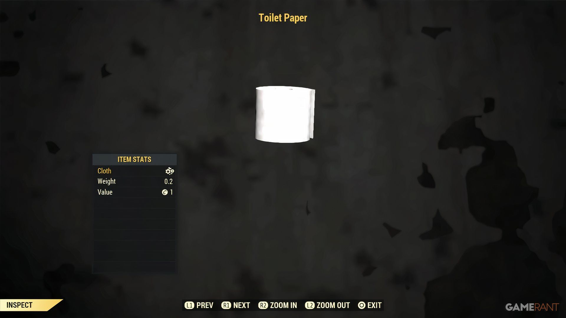 Toilet Paper in Fallout 76
