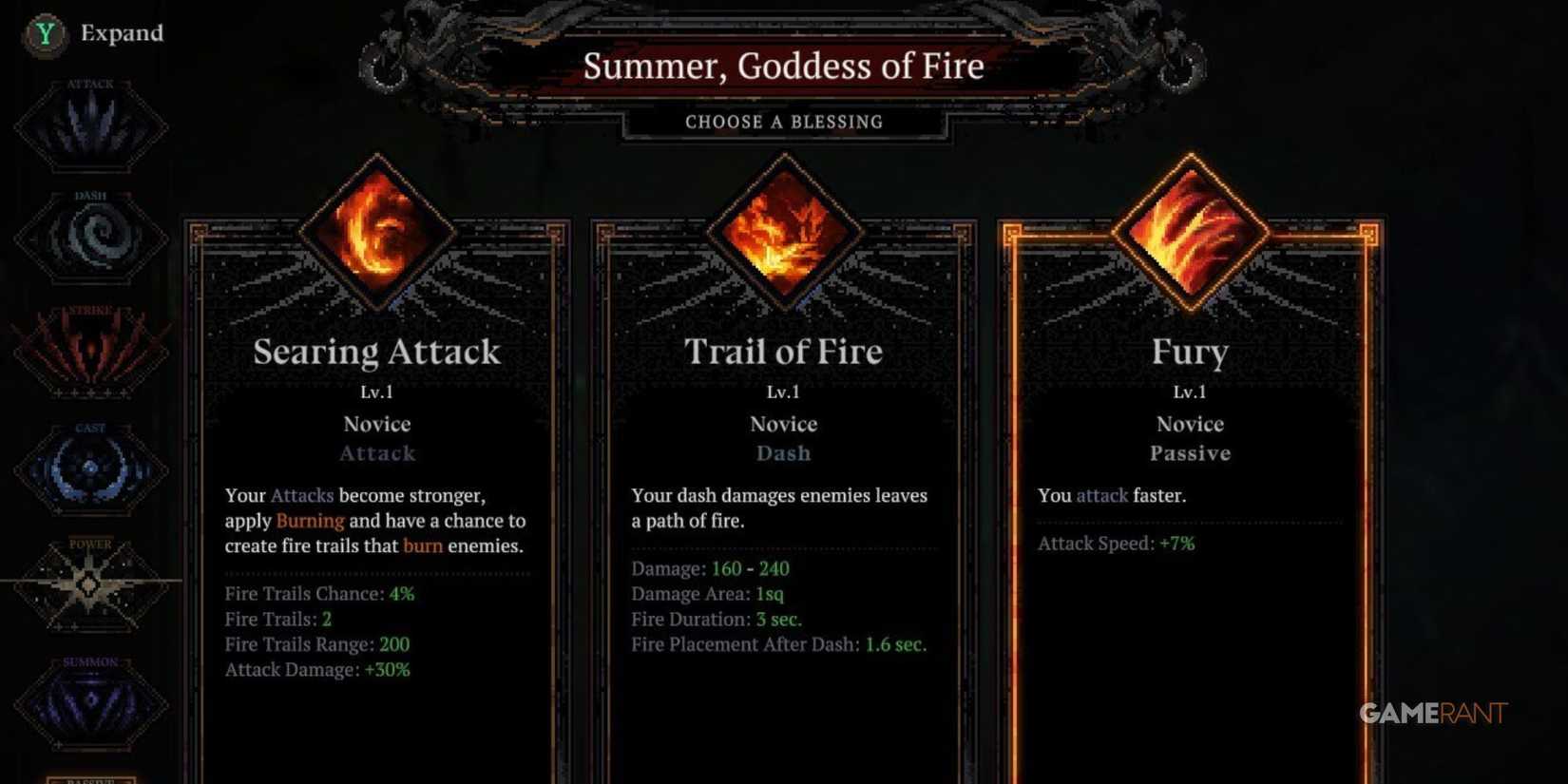 A player about to select Fury in Death Must Die