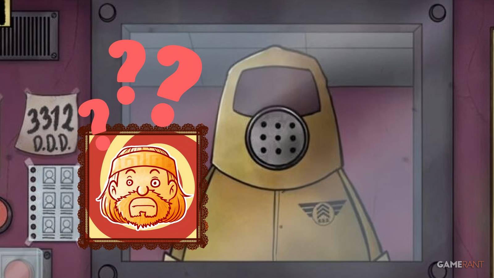 A screenshot of the DDD employee from That's not my neighbor alongside the Chester's Quiz Badge