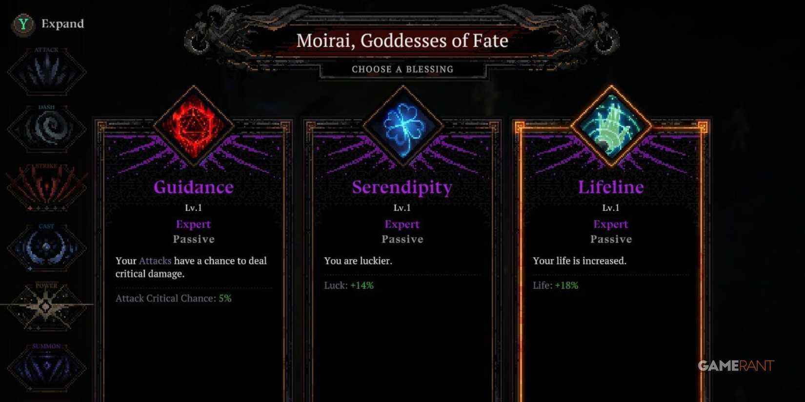 The Goddesses of Fate blessings in Death Must Die