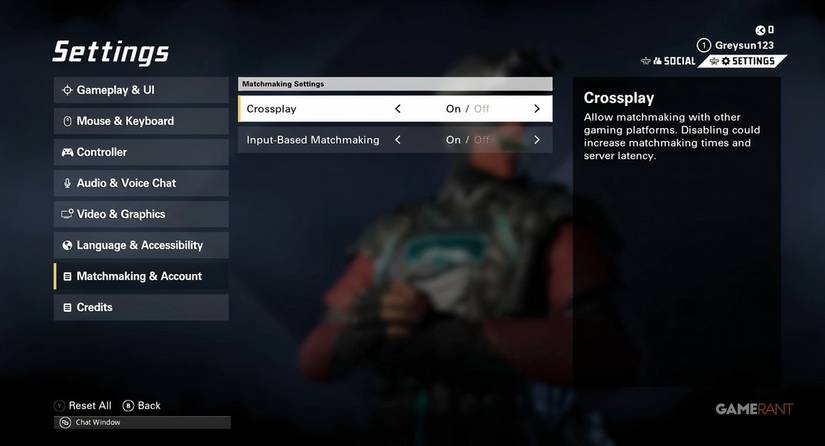xdefiant settings crossplay matchmaking