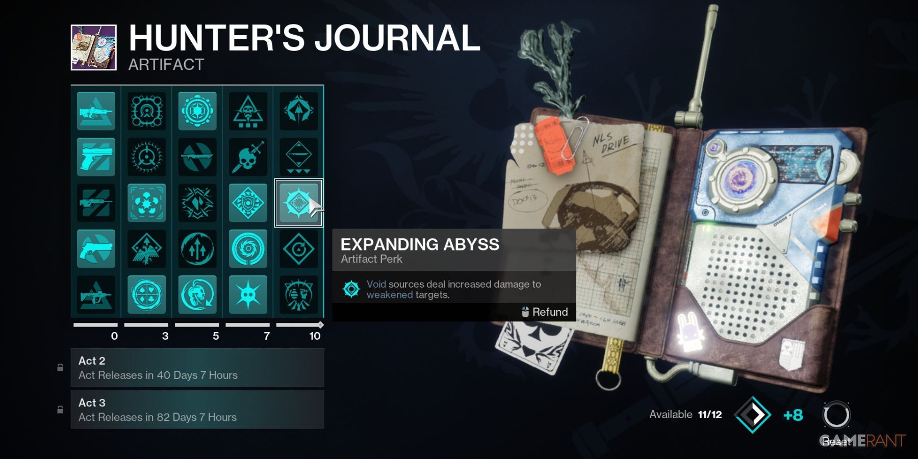 Destiny 2 Expanding Abyss Artifact Perk