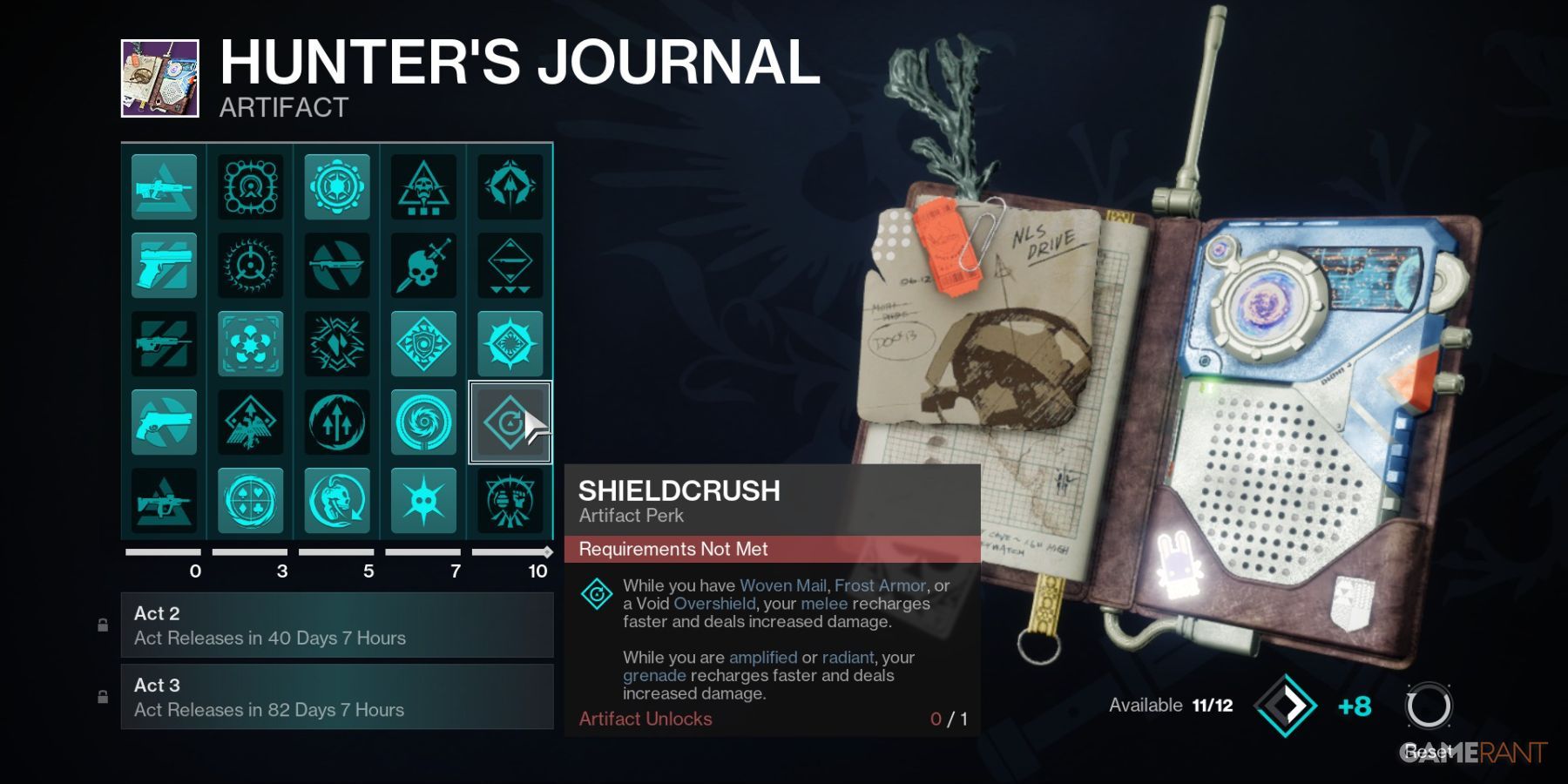 Destiny 2 Shieldcrush Artifact Perk