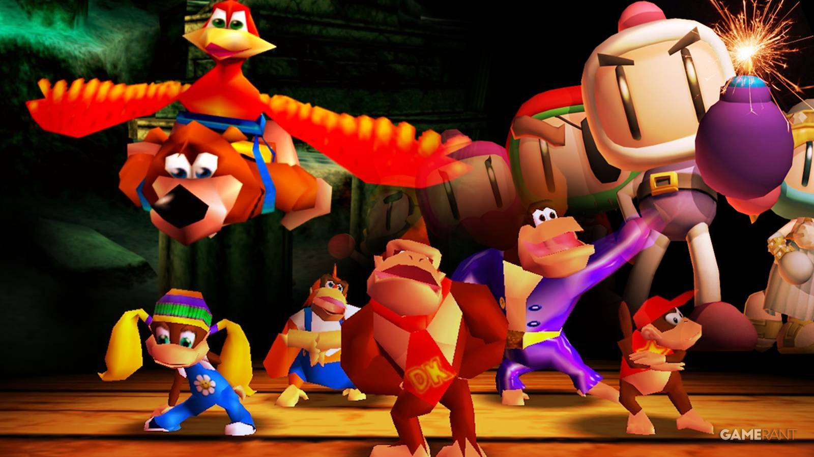 Nintendo 3D Platformer Games Banjo-Tooie, Donkey Kong 64, Bomberman 64