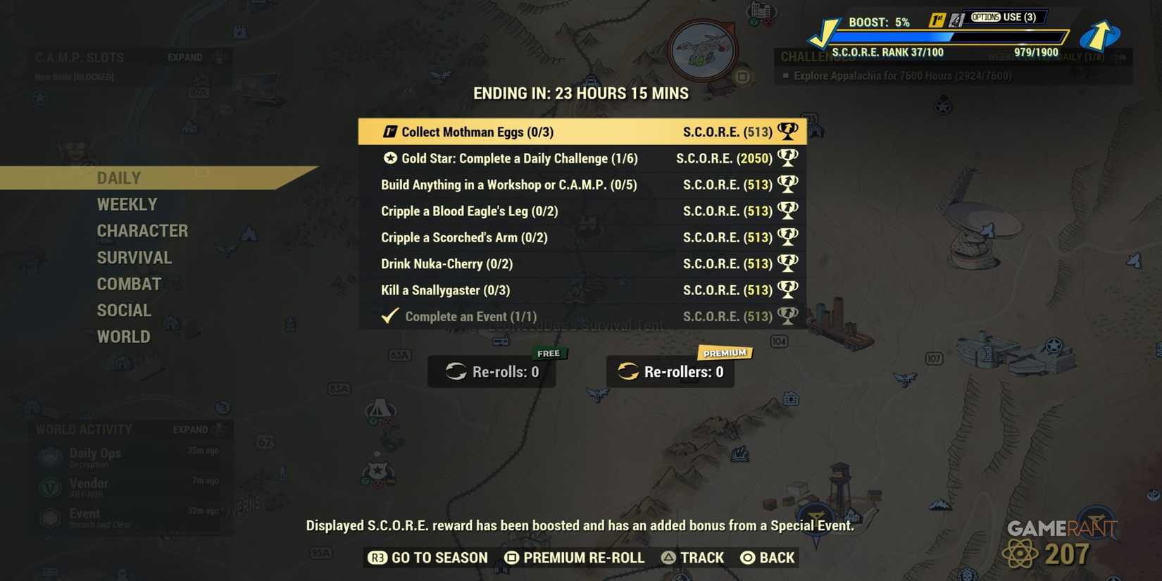 A List of Daily Challenges in Fallout 76