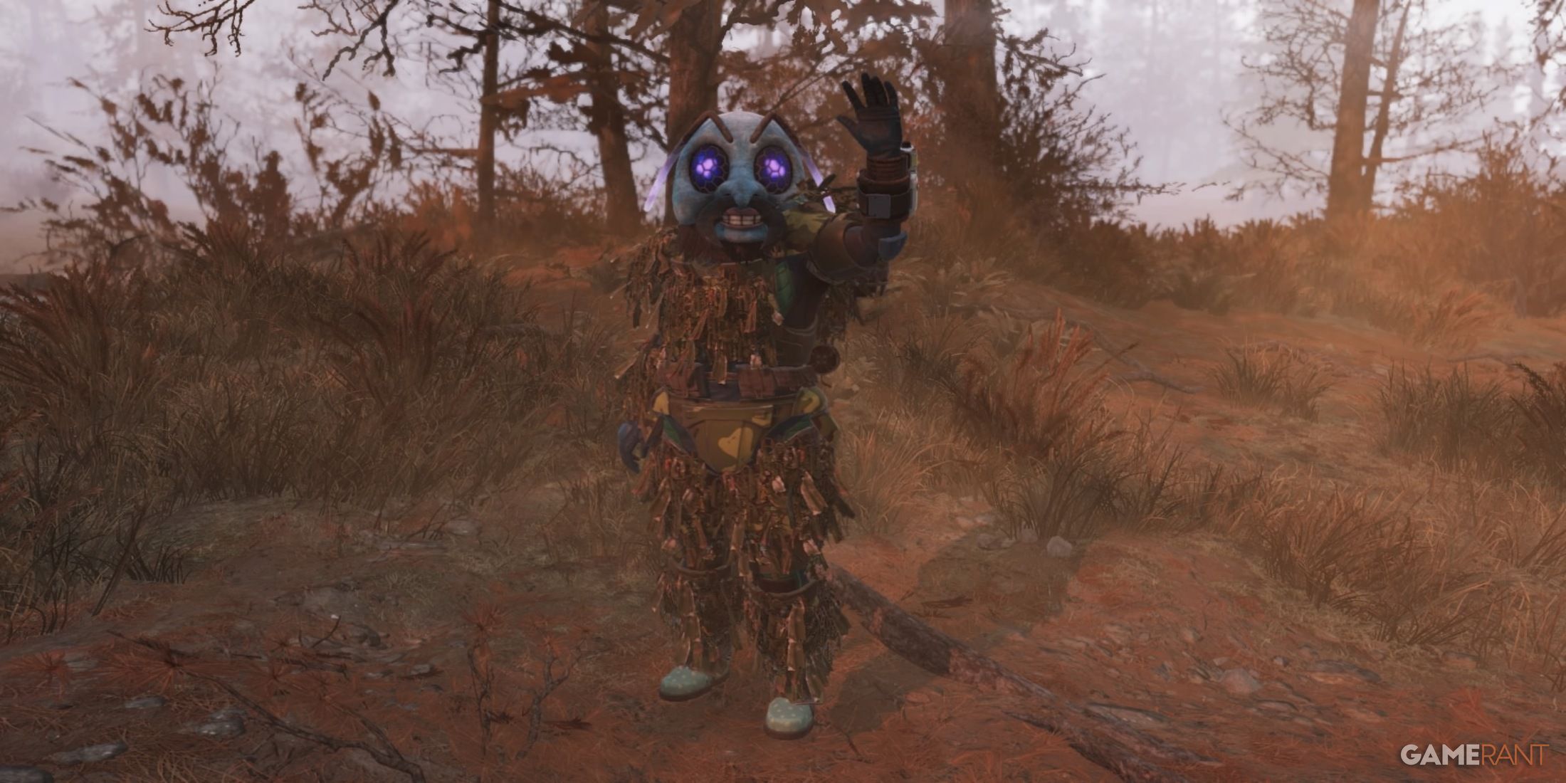 A Player Waving in Fallout 76