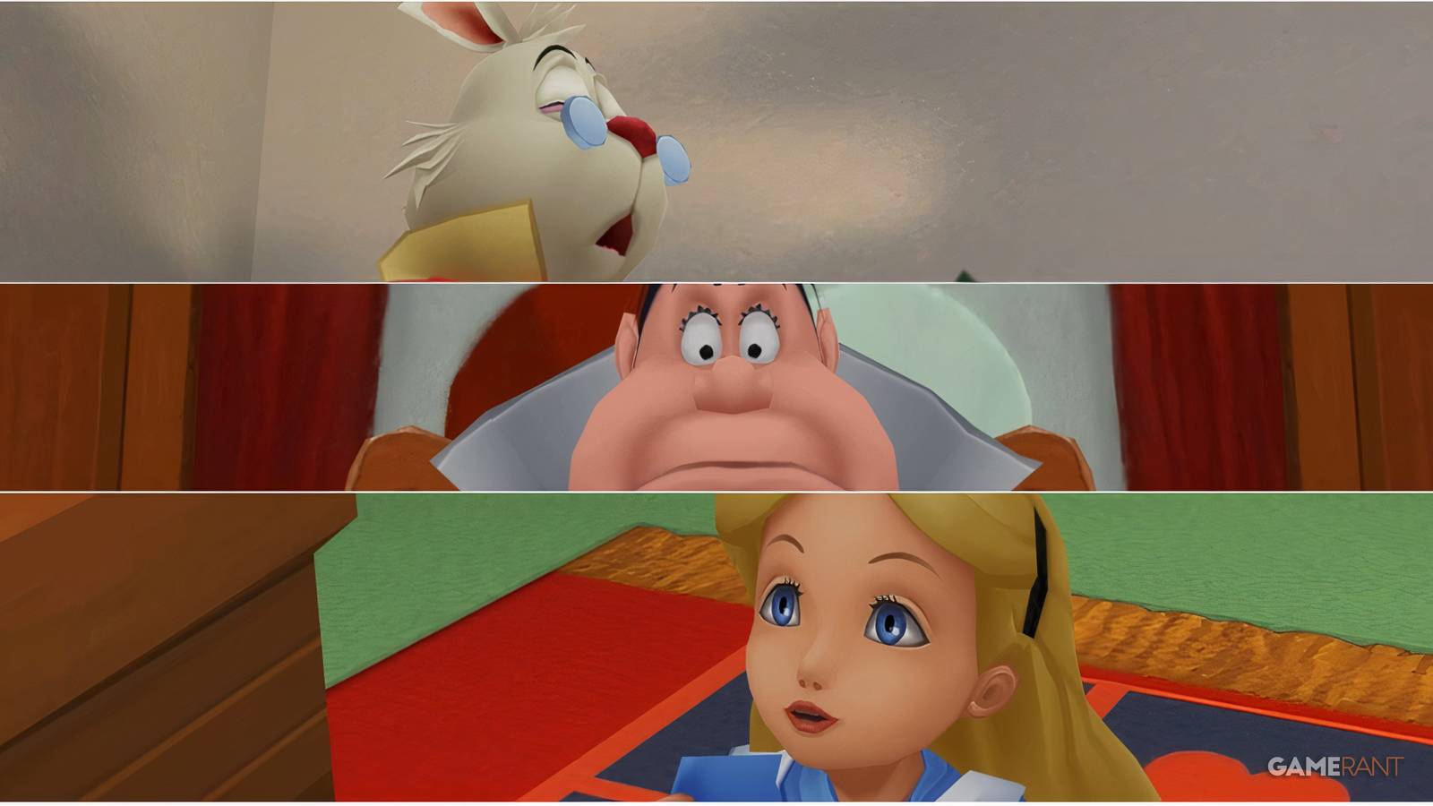 alice in wonderland kingdom hearts 1 queen of hearts rabbit