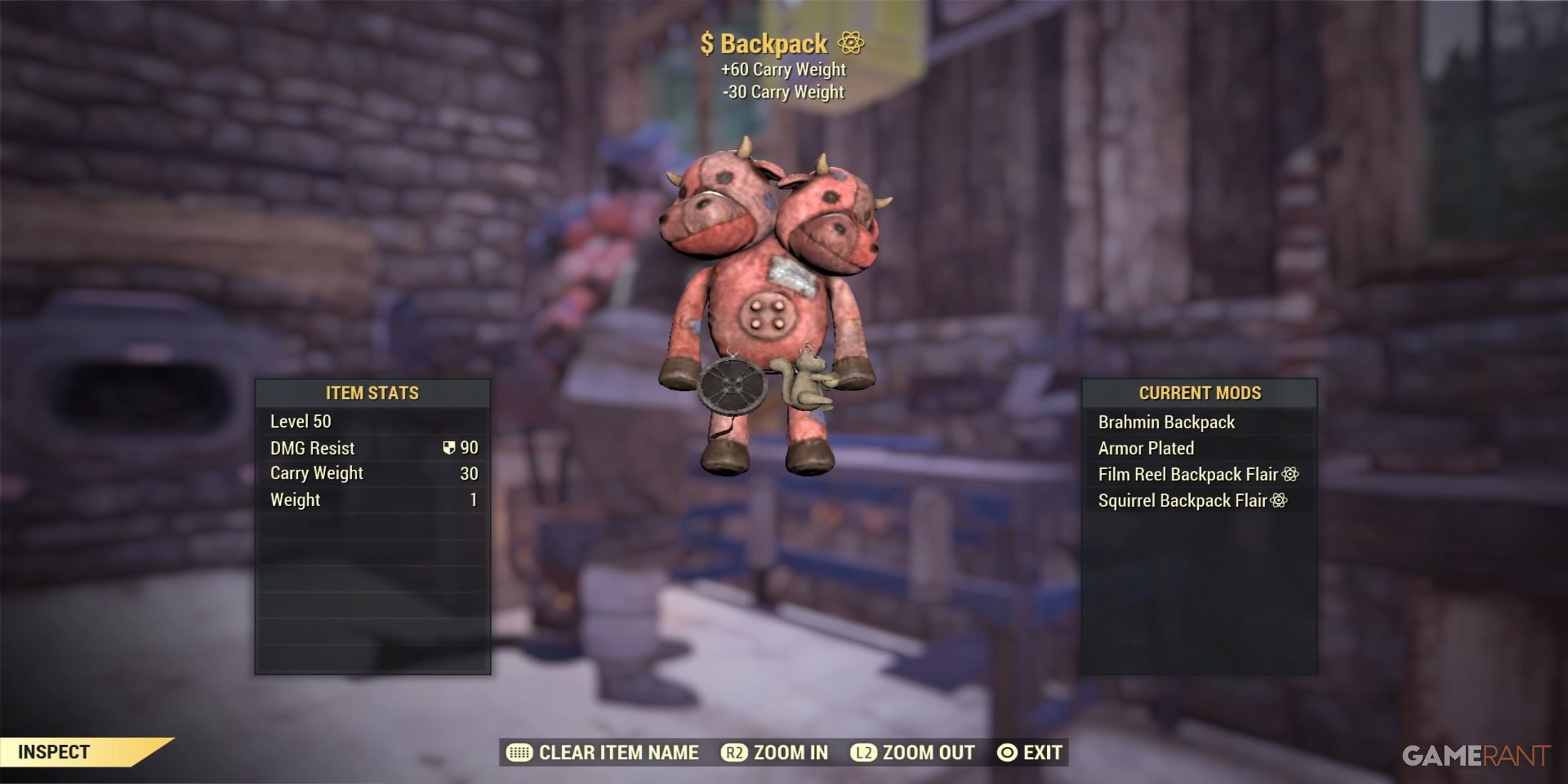 Armor Plated Backpack Mod in Fallout 76