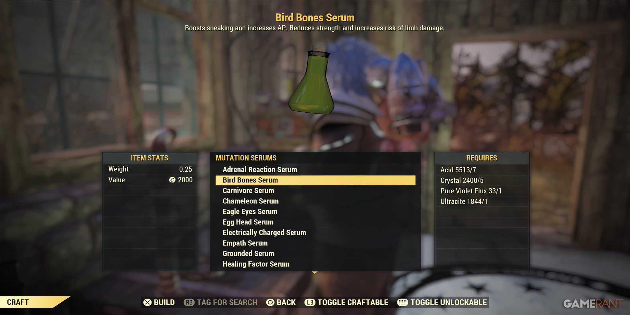 Bird Bones Serum in Fallout 76