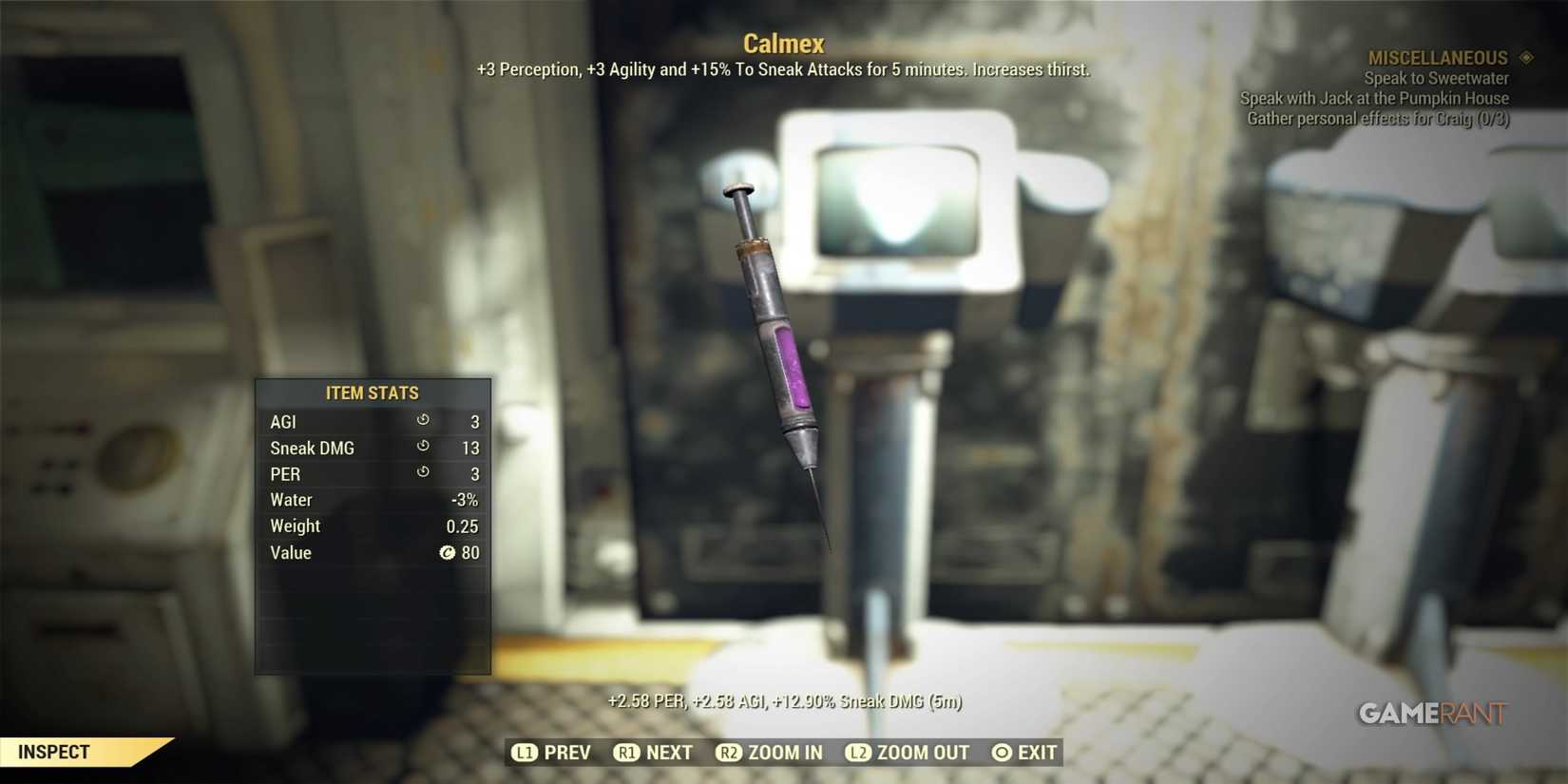 Calmex in Fallout 76