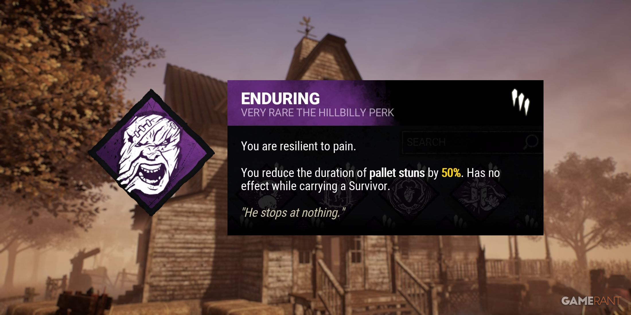 dead by daylight perk description enduring