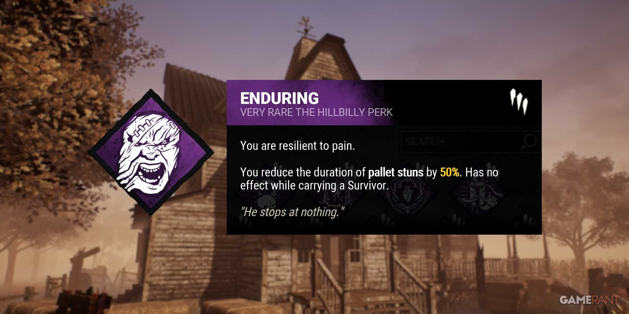 dead by daylight perk description enduring