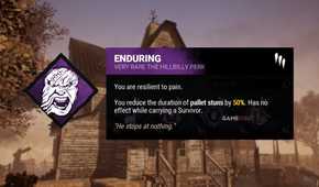 dead by daylight perk description enduring