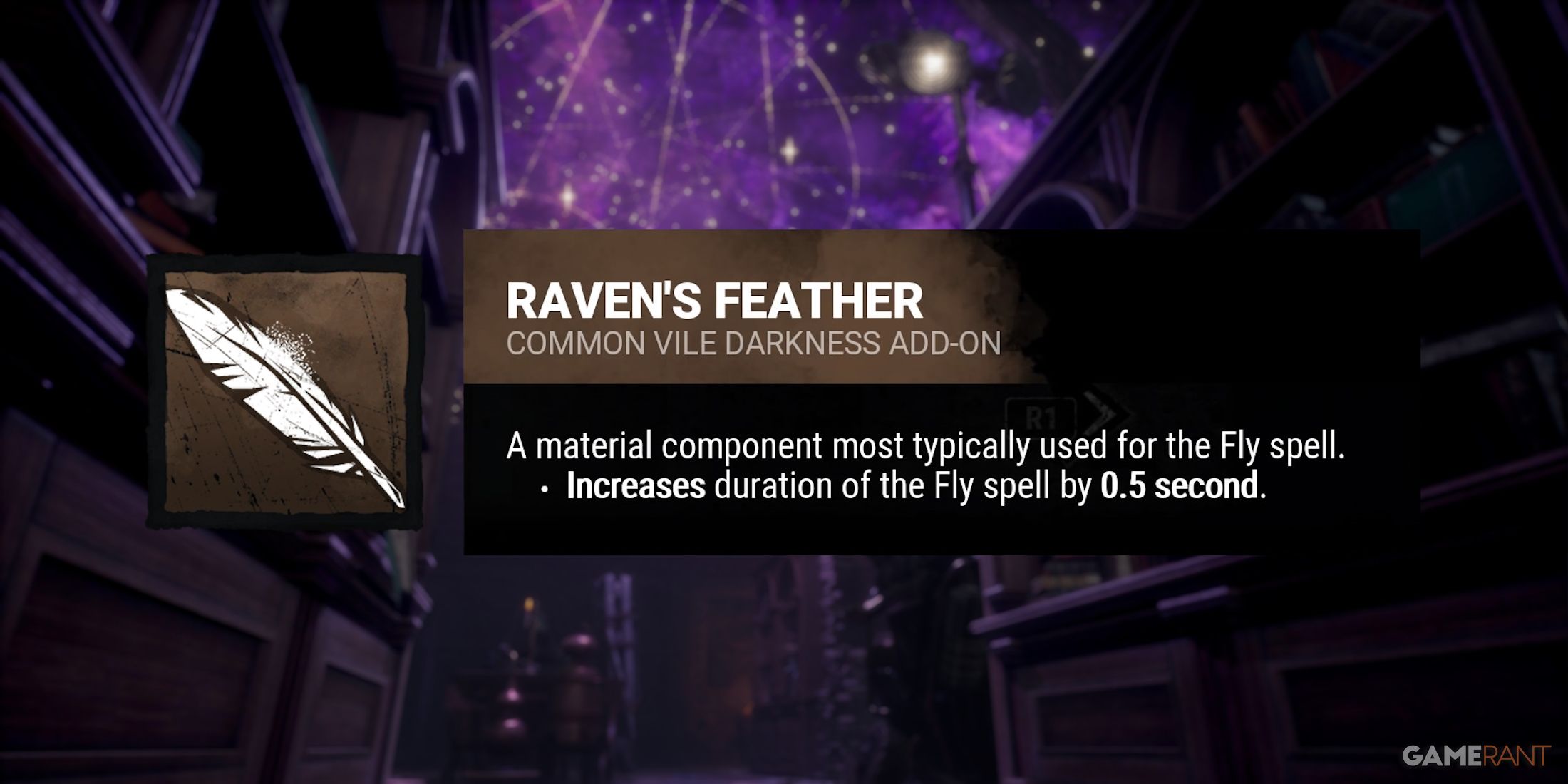 Dead by Daylight: The Lich addon with raven feathers