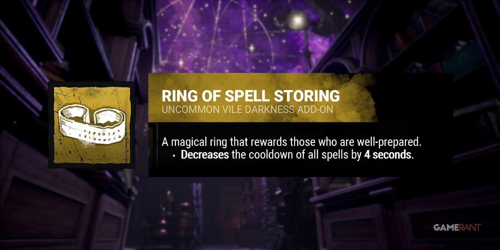 dead by daylight the lich ring of spell storing addon