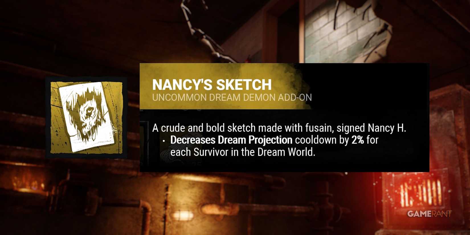 dead by daylight the nightmare nancy's sketch addon
