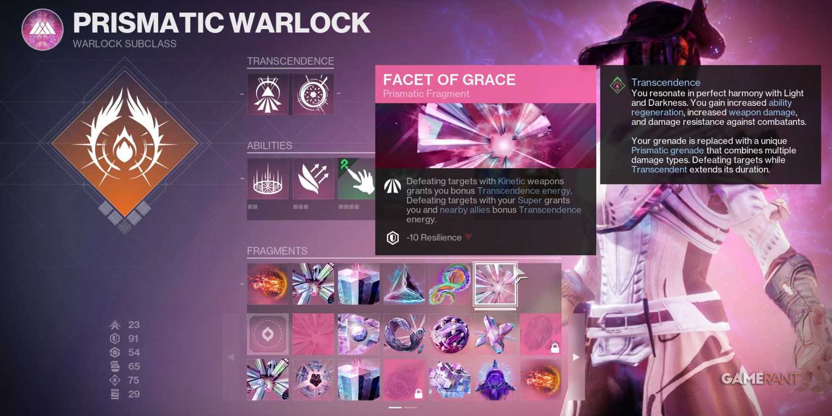 Destiny 2 Prismatic Warlock Fragments