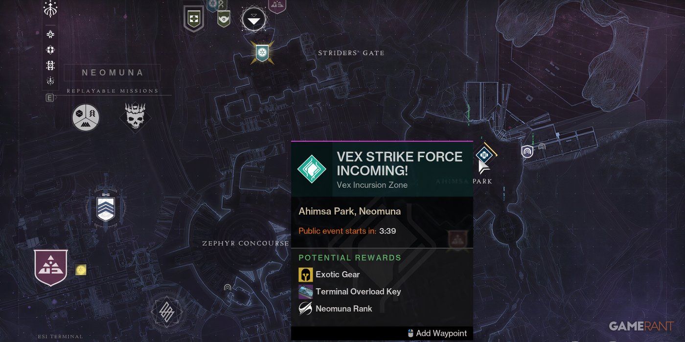 Destiny 2 vex strikeforce event public event 