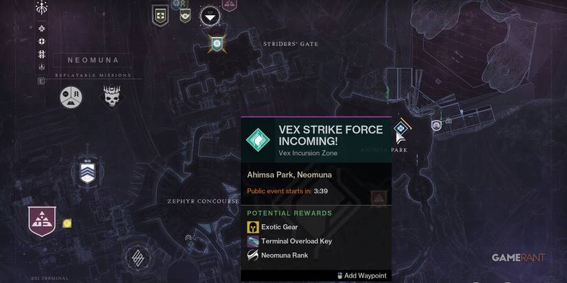 Destiny 2 vex strikeforce event public event 
