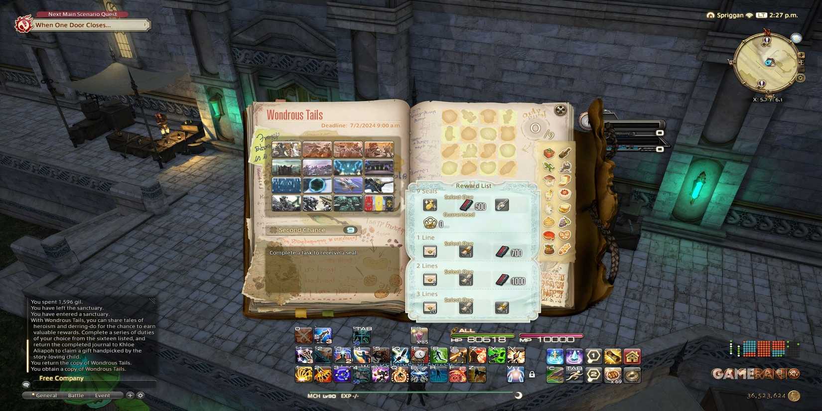 Doing Khloe's Book that feature Wondrous Tails in Final Fantasy 14