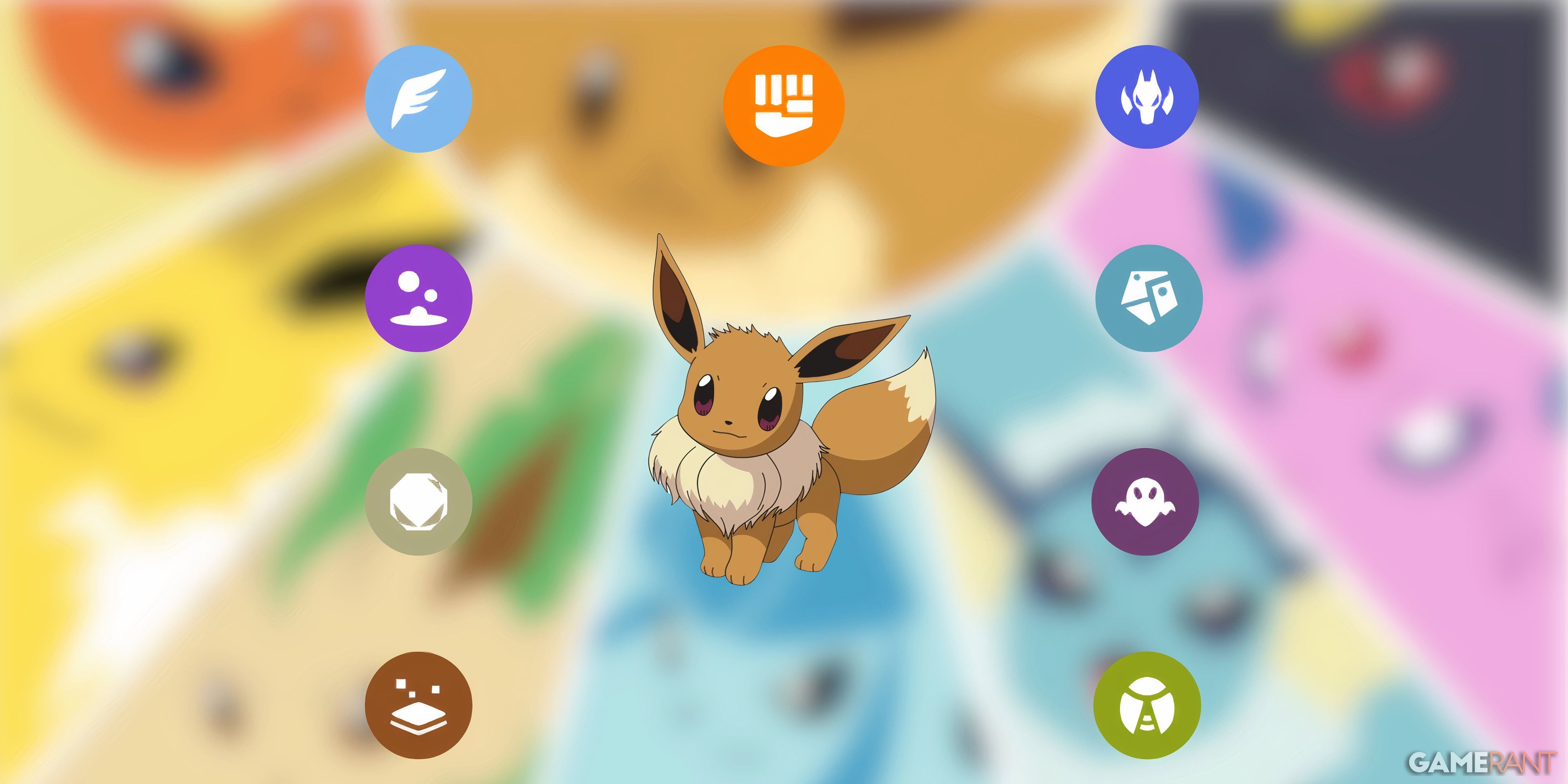 Eevee and the Types it isn't-1