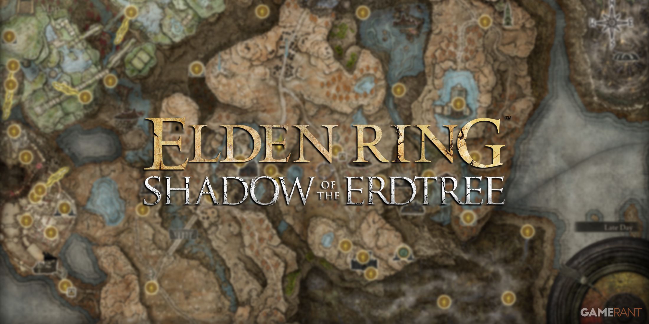 Elden Ring Shadow of the Erdtree logo over map