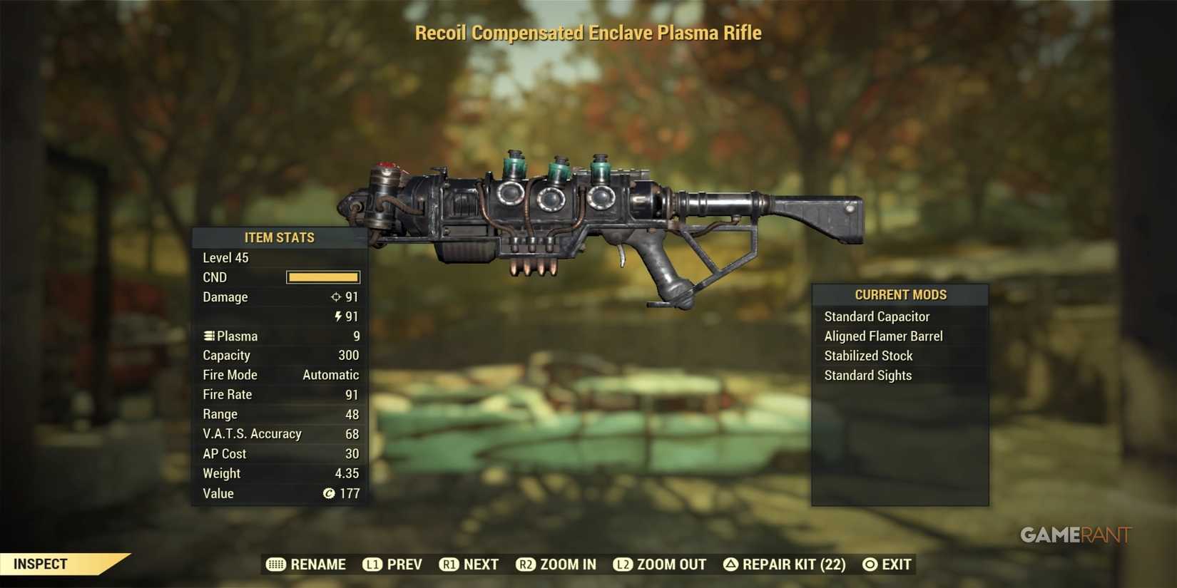 Enclave Plasma Rifle in Fallout 76