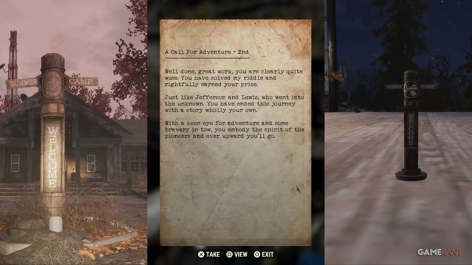 Fallout 76 Secret Treasure