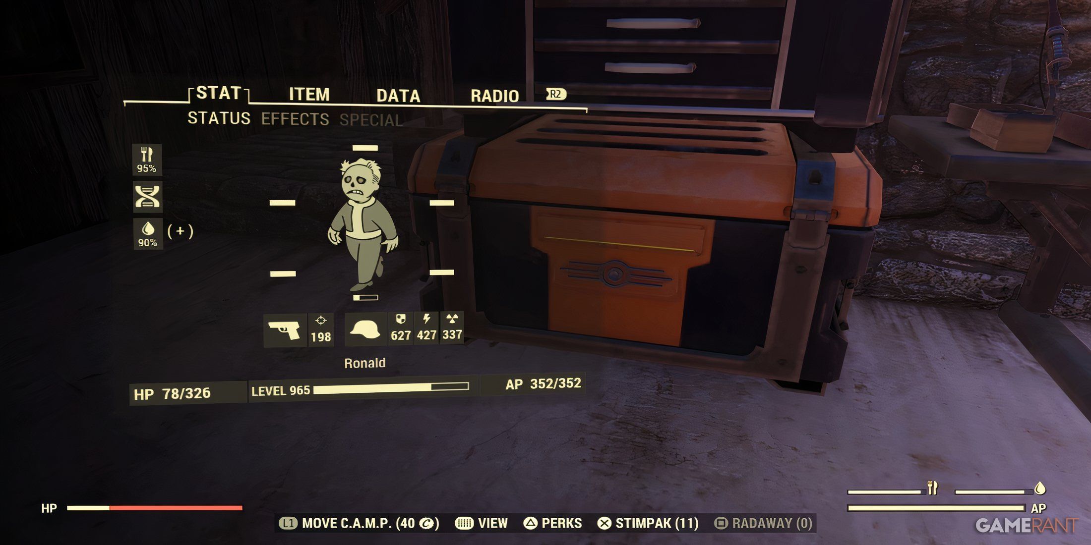 Fallout 76 Stat Menu