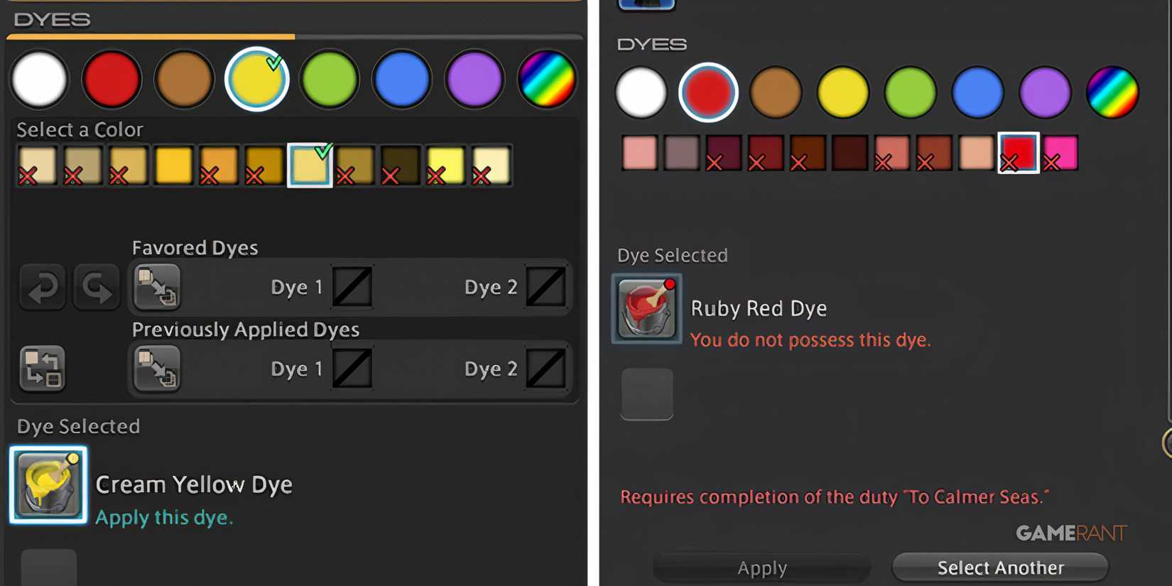 Final Fantasy 14 Dye Changes