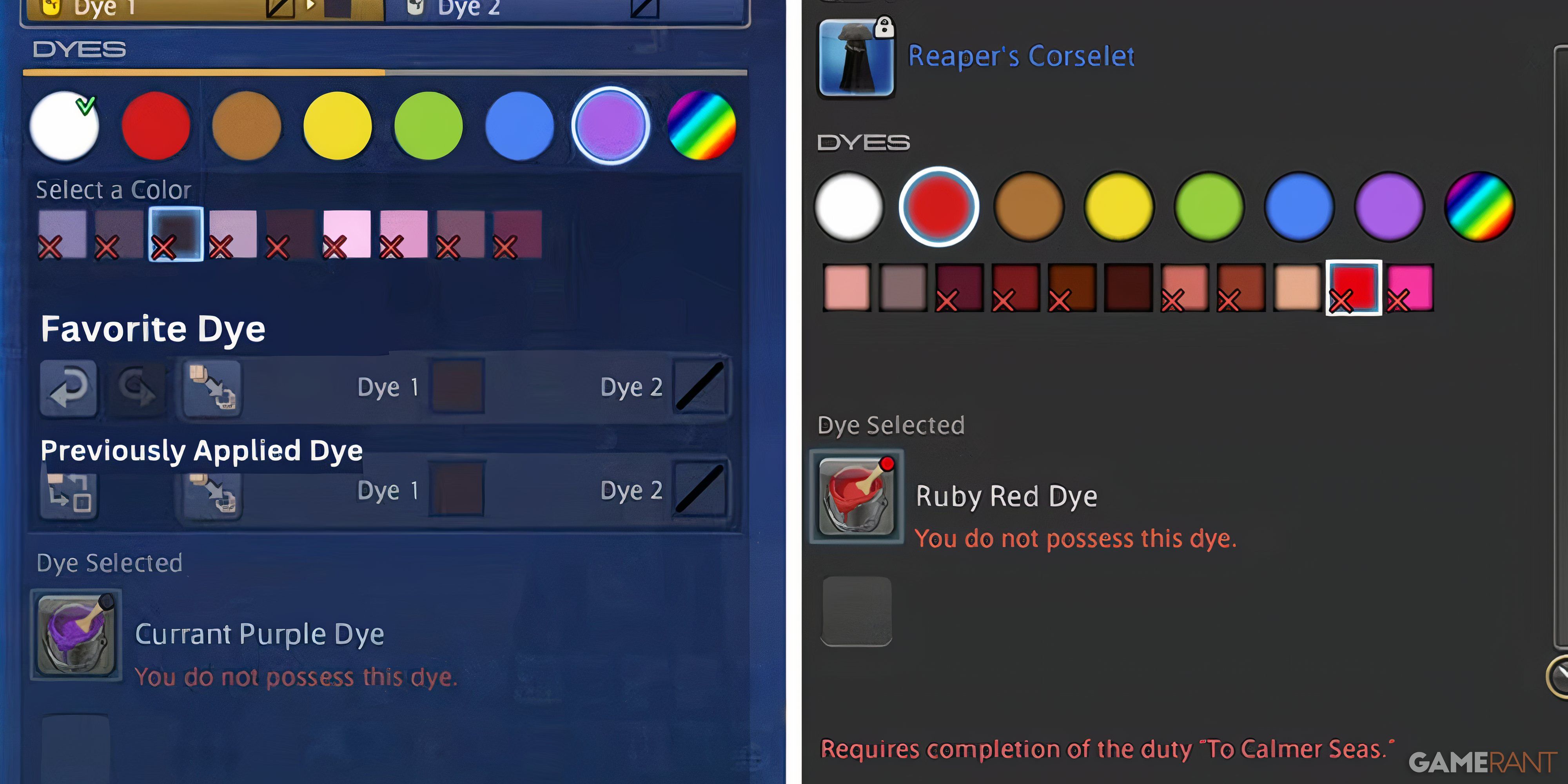 Final Fantasy 14 Dye Changes