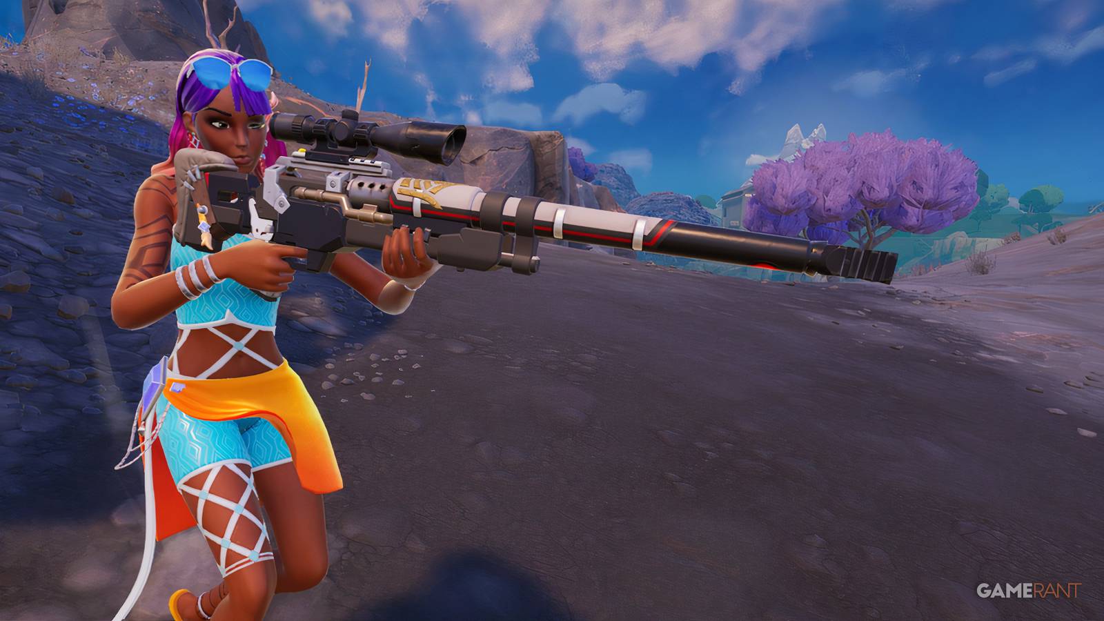 character holding heavy impact sniper rifle