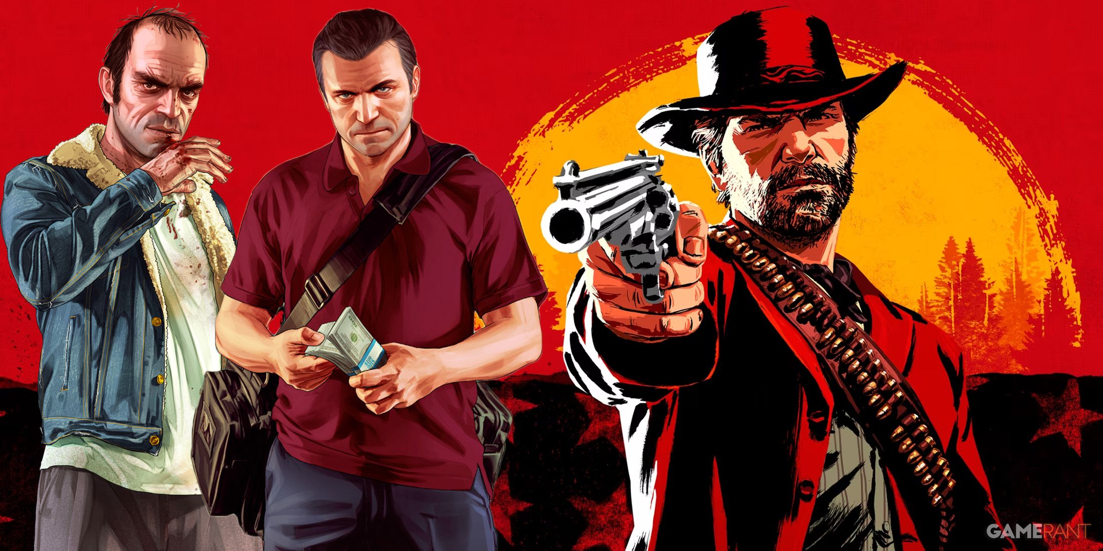 gta multiple protagonists red dead redemption 3