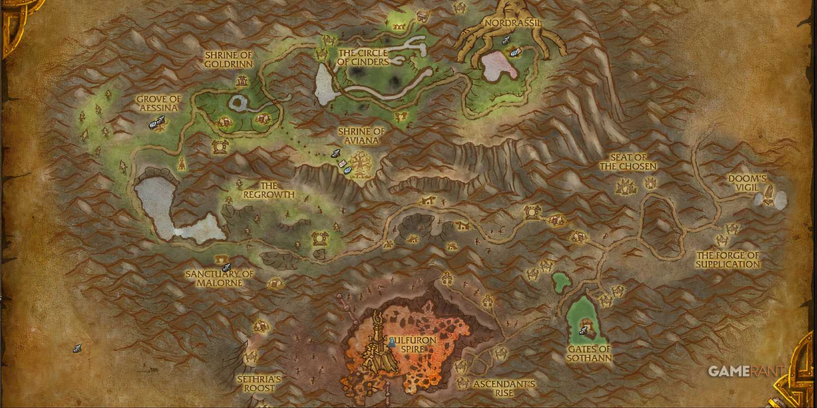 map of hyjal cataclysm warcraft